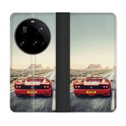 Housse cuir portefeuille Pour Xiaomi 15 Ultra Ferrari F50