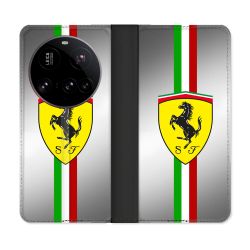 Housse cuir portefeuille Pour Xiaomi 15 Ultra Ferrari Ligne