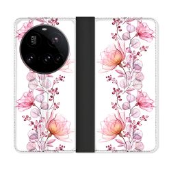 Housse cuir portefeuille Pour Xiaomi 15 Ultra Fleur Eclosion