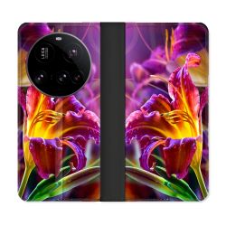 Housse cuir portefeuille Pour Xiaomi 15 Ultra Fleur Lys Color