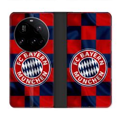 Housse cuir portefeuille Pour Xiaomi 15 Ultra Foot Bayern Munich Carreaux