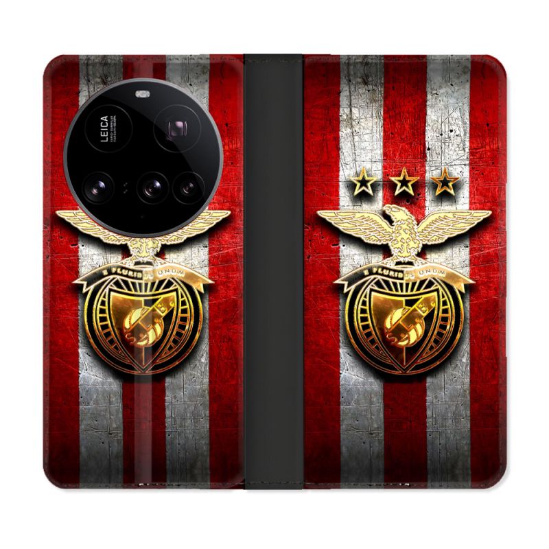 Housse cuir portefeuille Pour Xiaomi 15 Ultra Foot Benfica