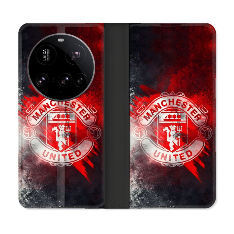 Housse cuir portefeuille Pour Xiaomi 15 Ultra Foot Manchester United