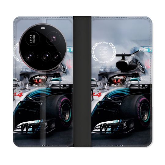 Housse cuir portefeuille Pour Xiaomi 15 Ultra Formule 1 F1 Mercedes Petronas