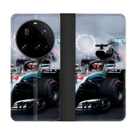 Housse cuir portefeuille Pour Xiaomi 15 Ultra Formule 1 F1 Mercedes Petronas