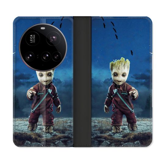 Housse cuir portefeuille Pour Xiaomi 15 Ultra Groot Bleu