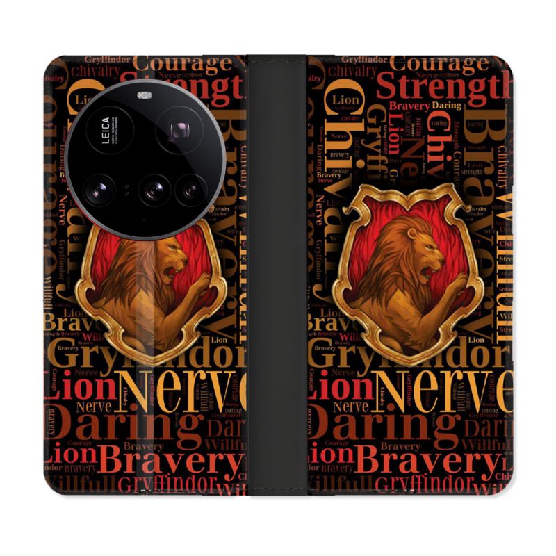 Housse cuir portefeuille Pour Xiaomi 15 Ultra Harry Potter Griffondor