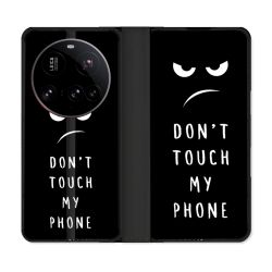 Housse cuir portefeuille Pour Xiaomi 15 Ultra Humour Don't Touch