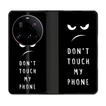 Housse cuir portefeuille Pour Xiaomi 15 Ultra Humour Don't Touch