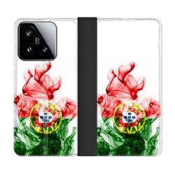 Housse cuir portefeuille Pour Xiaomi 15 Voyage Portugal Flamme