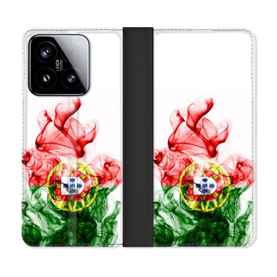 Housse cuir portefeuille Pour Xiaomi 15 Voyage Portugal Flamme