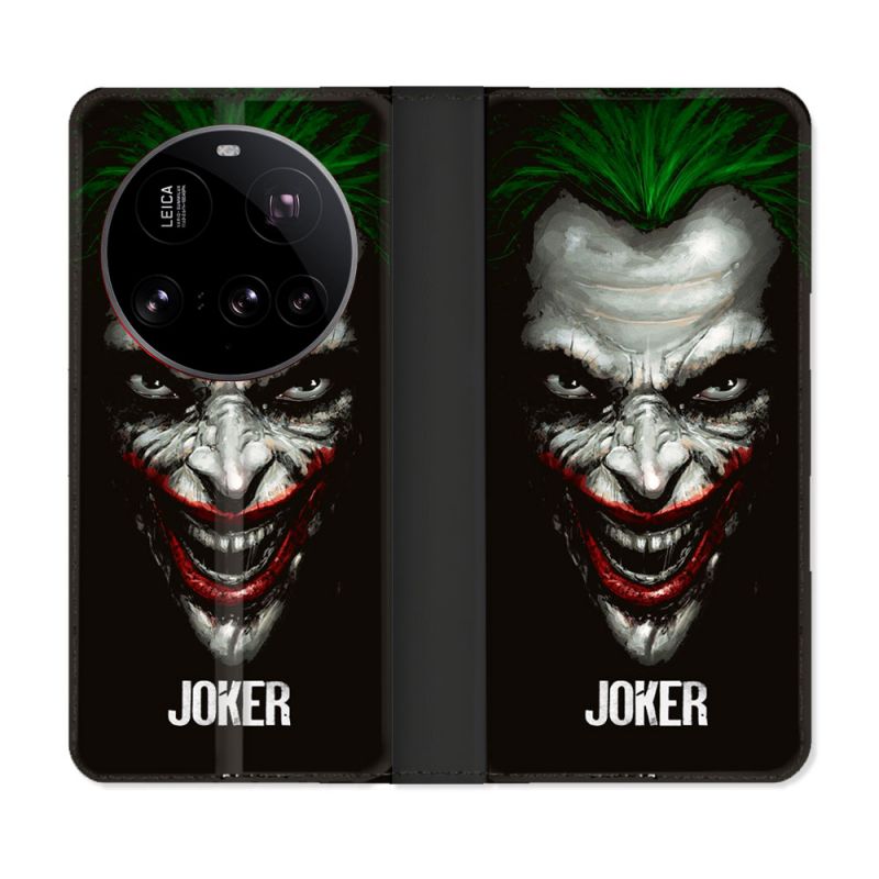 Housse cuir portefeuille Pour Xiaomi 15 Ultra Joker Noir