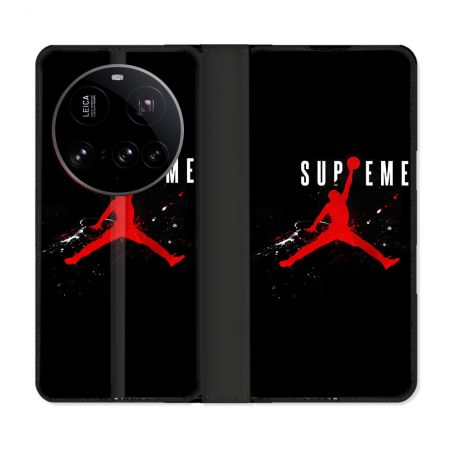 Housse cuir portefeuille Pour Xiaomi 15 Ultra Jordan Supreme Noir