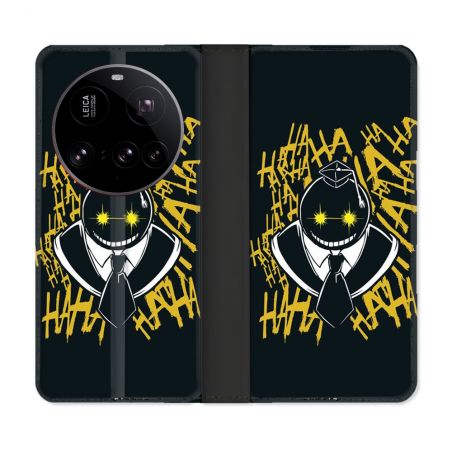 Housse cuir portefeuille Pour Xiaomi 15 Ultra Manga Assassination Classroom Kuro Noir