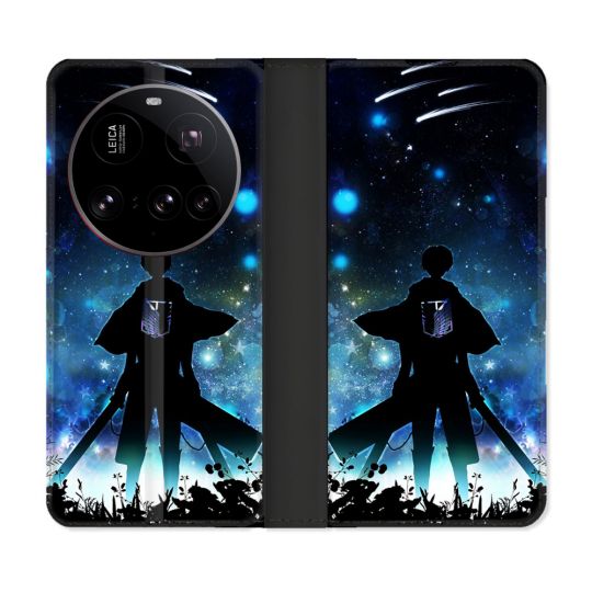 Housse cuir portefeuille Pour Xiaomi 15 Ultra Manga Attaque Titans Levi