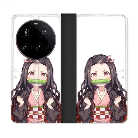 Housse cuir portefeuille Pour Xiaomi 15 Ultra Manga Demon Slayer Nezuko