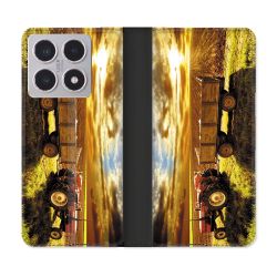 Housse cuir portefeuille Pour Xiaomi 15T Agriculture Tracteur Color