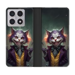 Housse cuir portefeuille Pour Xiaomi 15T Animal Chat Joker