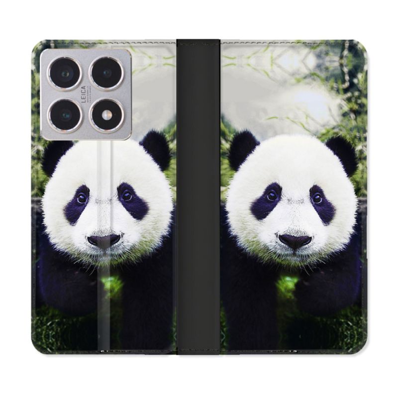 Housse cuir portefeuille Pour Xiaomi 15T Animal Panda Color