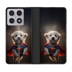 Housse cuir portefeuille Pour Xiaomi 15T Animal Super Chien
