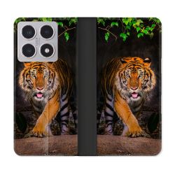 Housse cuir portefeuille Pour Xiaomi 15T Animal Tigre Jungle