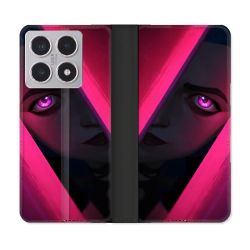 Housse cuir portefeuille Pour Xiaomi 15T Arcane Jinx Rose