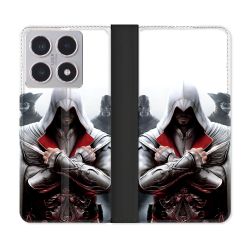 Housse cuir portefeuille Pour Xiaomi 15T Assassin Creed Mask