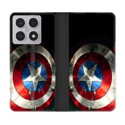 Housse cuir portefeuille Pour Xiaomi 15T Captain America Bouclier