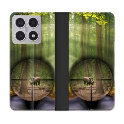 Housse cuir portefeuille Pour Xiaomi 15T Chasse Sanglier Viseur