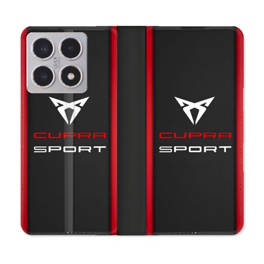 Housse cuir portefeuille Pour Xiaomi 15T Cupra