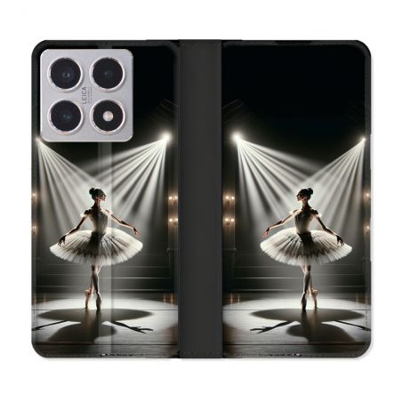 Housse cuir portefeuille Pour Xiaomi 15T Danseuse Lumière