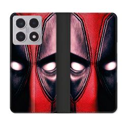 Housse cuir portefeuille Pour Xiaomi 15T Deadpool Yeux