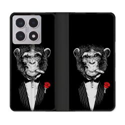 Housse cuir portefeuille Pour Xiaomi 15T Decale Singe Mafia