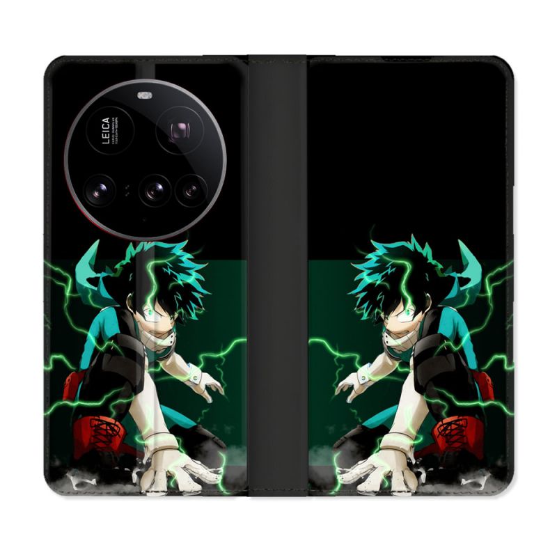 Housse cuir portefeuille Pour Xiaomi 15 Ultra Manga My Hero Academia Deku