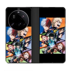 Housse cuir portefeuille Pour Xiaomi 15 Ultra Manga My Hero Academia Noir