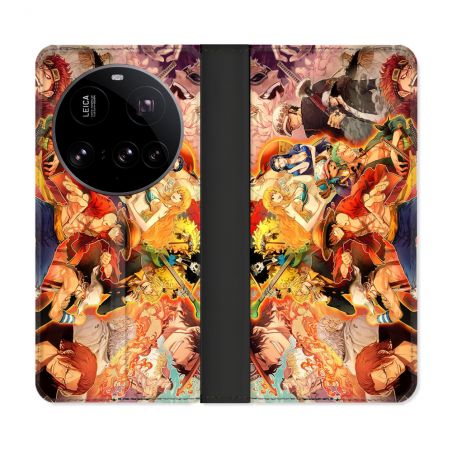 Housse cuir portefeuille Pour Xiaomi 15 Ultra Manga One Piece Nakama