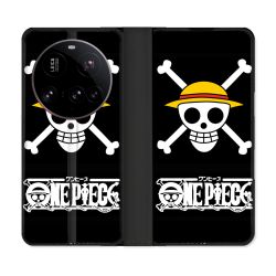 Housse cuir portefeuille Pour Xiaomi 15 Ultra Manga One Piece Tete de Mort