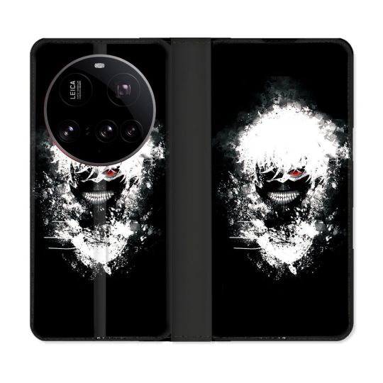 Housse cuir portefeuille Pour Xiaomi 15 Ultra Manga Tokyo Ghoul Kaneki Tag