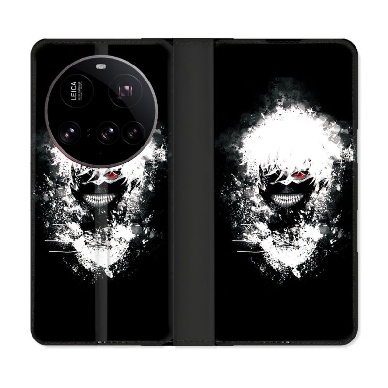 Housse cuir portefeuille Pour Xiaomi 15 Ultra Manga Tokyo Ghoul Kaneki Tag