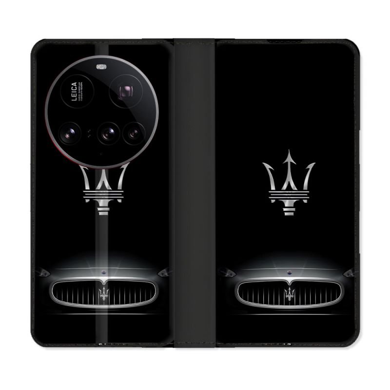 Housse cuir portefeuille Pour Xiaomi 15 Ultra Maserati