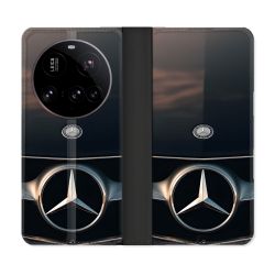 Housse cuir portefeuille Pour Xiaomi 15 Ultra Mercedes Calendre
