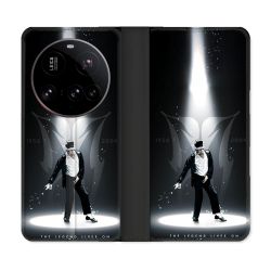 Housse cuir portefeuille Pour Xiaomi 15 Ultra Michael Jackson Noir