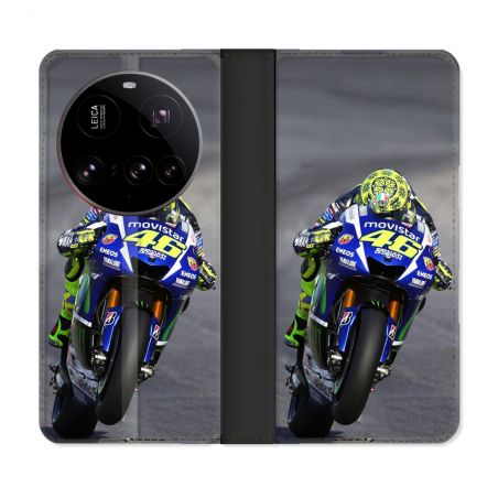 Housse cuir portefeuille Pour Xiaomi 15 Ultra Moto Course GP Wheeling 46