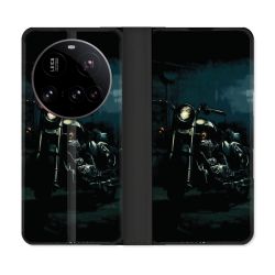 Housse cuir portefeuille Pour Xiaomi 15 Ultra Moto Harley Vintage
