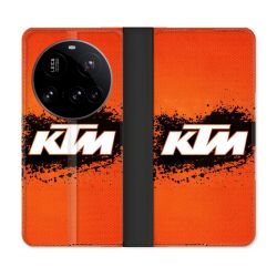 Housse cuir portefeuille Pour Xiaomi 15 Ultra Moto KTM