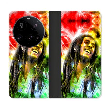 Housse cuir portefeuille Pour Xiaomi 15 Ultra Musique Bob Marley Color