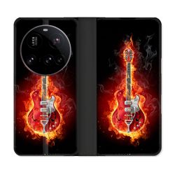 Housse cuir portefeuille Pour Xiaomi 15 Ultra Musique Guitare Electrique