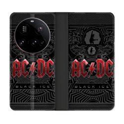 Housse cuir portefeuille Pour Xiaomi 15 Ultra Musique Rock ACDC Rouge