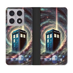 Housse cuir portefeuille Pour Xiaomi 15T Dr Who Tardis Univers