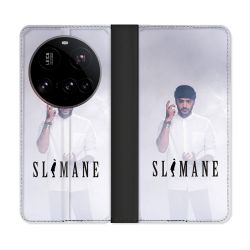 Housse cuir portefeuille Pour Xiaomi 15 Ultra Musique Slimane Blanc